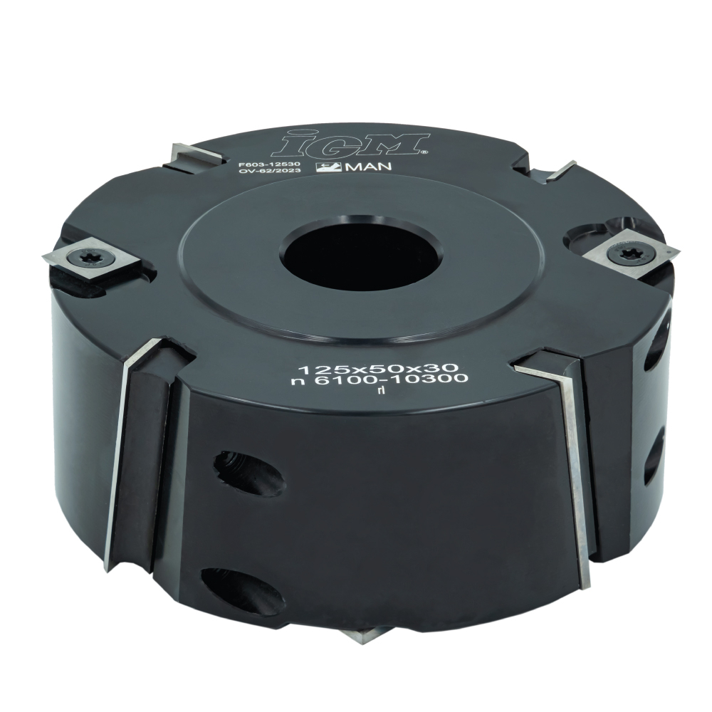IGM F603 Falcovací fréza šikmé zuby MAN - D125x50 d30 Z4 V4 ALU F603-12530