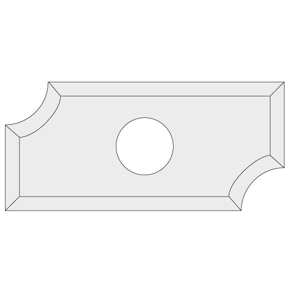Levně IGM N031 Žiletka tvrdokovová radiusová - R3 19,5x9x1,5 UNI N031-03042