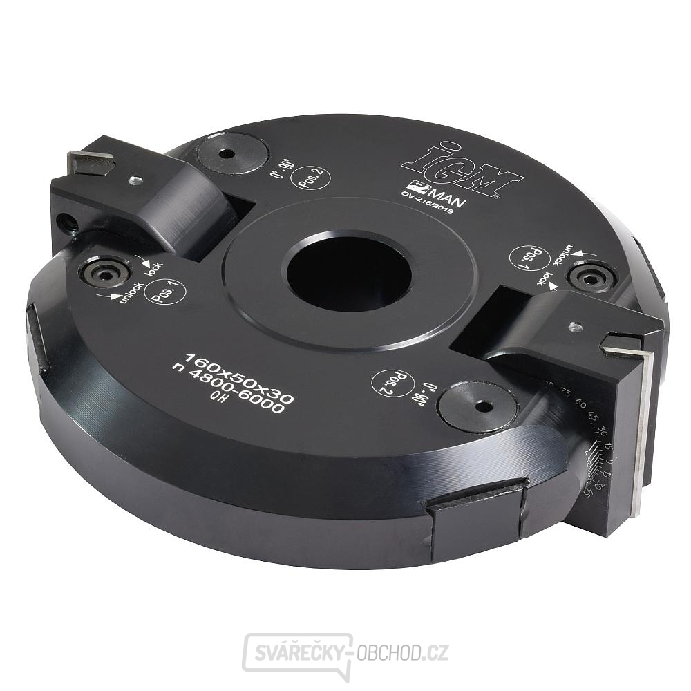 IGM F607 Úhlová stavitelná fréza +-90° MAN - D160x50 d30 Z2 ALU