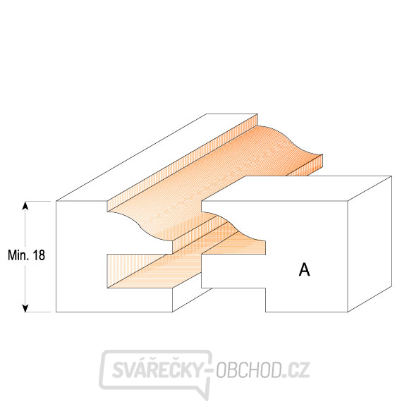 CMT C991 Sada fréz pro rám výplně - D44,4 t18-22 profil A S=12 HW