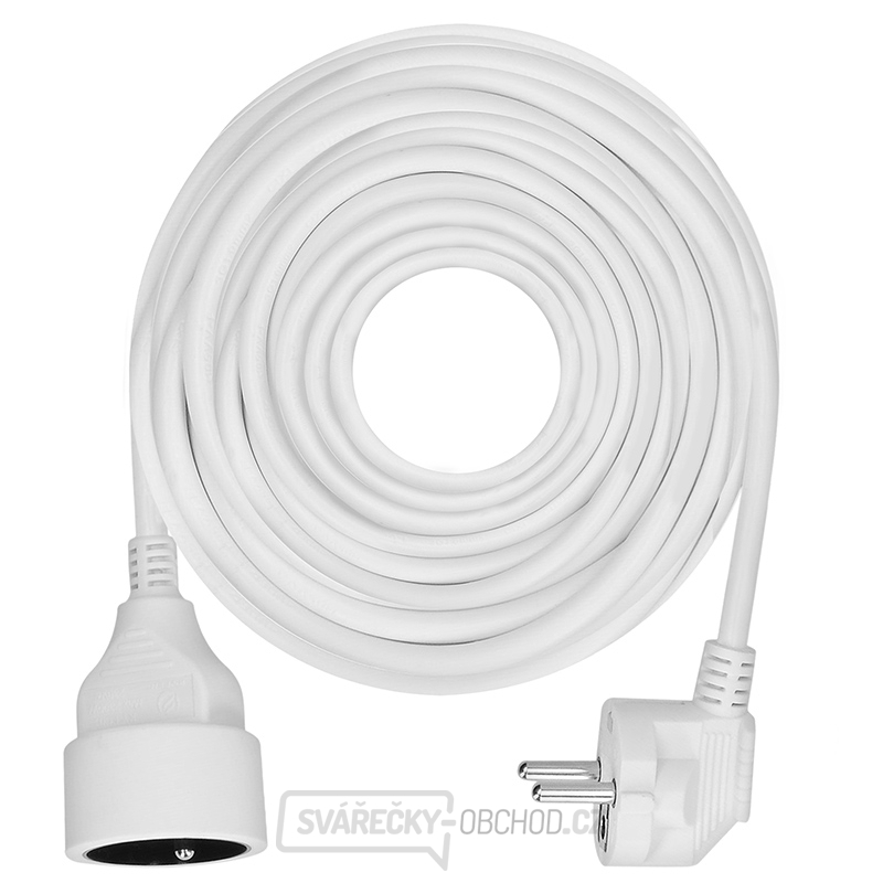 Solight 1z prodlužovací přívod - spojka, 15m, 3 x 1,5mm2, bílá