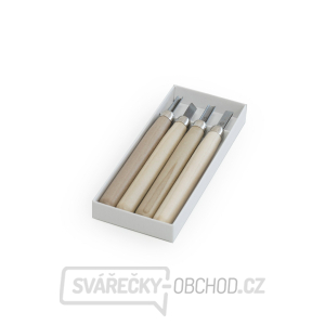 Sada řezbářských mini-dlát MARUICHI T-4 s dřevěnou rukojetí - 4 kusy Sada řezbářských mini-dlát MARUICHI T-4 s dřevěnou rukojetí - 4 kusy gallery main image