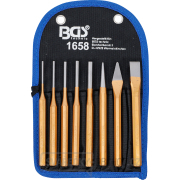Sada vyrážečů závlaček BGS 1658 | 150 mm | včetně sekáče + důlčíku | 8dílná Sada vyrážečů závlaček BGS 1658 | 150 mm | včetně sekáče + důlčíku | 8dílná gallery main image