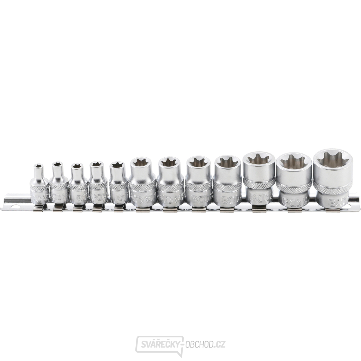 Sada nástrčných hlavic BGS 2038 E-profil | 6,3 mm (1/4") / 10 mm (3/8") | E4 - E20 | 12dílná