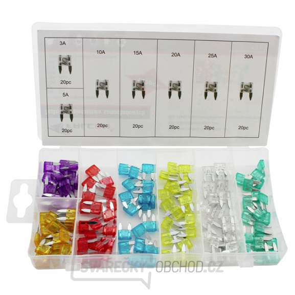 Automobilové pojistky 3 - 30 A, sada 140 ks F01152, A-TC510, TA1404