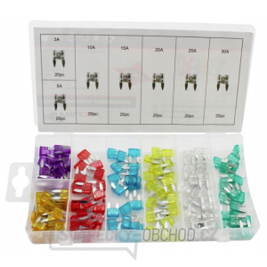 Automobilové pojistky 3 - 30 A, sada 140 ks F01152, A-TC510, TA1404 Automobilové pojistky 3 - 30 A, sada 140 ks F01152, A-TC510, TA1404 gallery main image