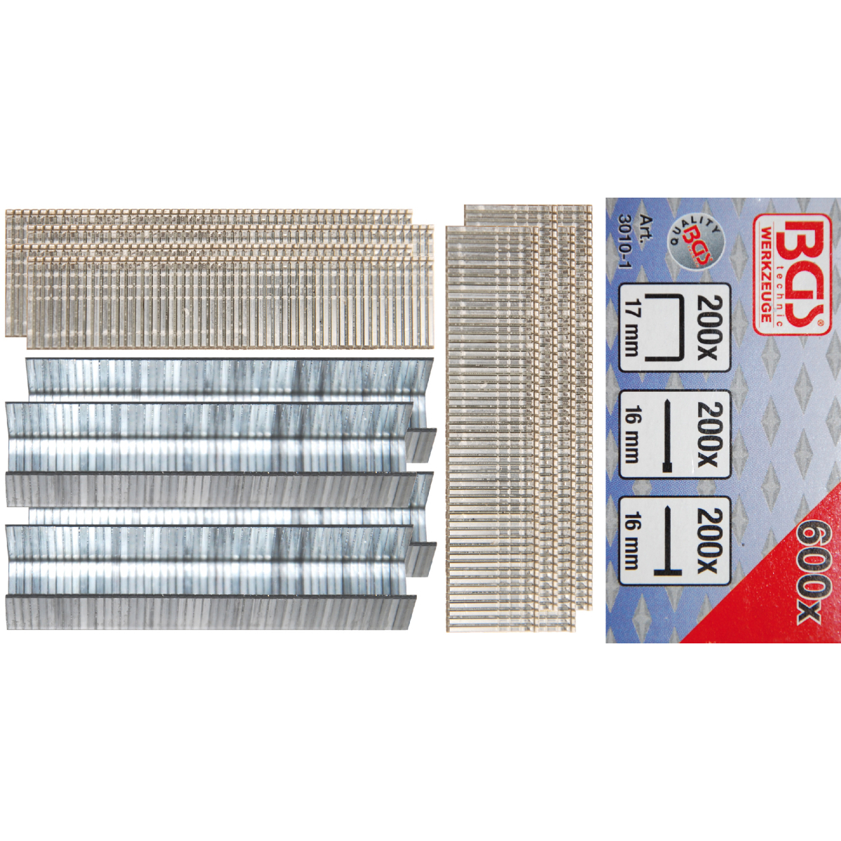 Sada svorek, čepů a sponek BGS 3010-1 | 600dílná BGS3010-1