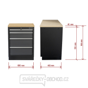 Dílenská skříňka s dřevěnou pracovní deskou Matabro SET-CA01058 | 4 šuplíky | 680x465x950 mm Dílenská skříňka s dřevěnou pracovní deskou Matabro SET-CA01058 | 4 šuplíky | 680x465x950 mm náhled