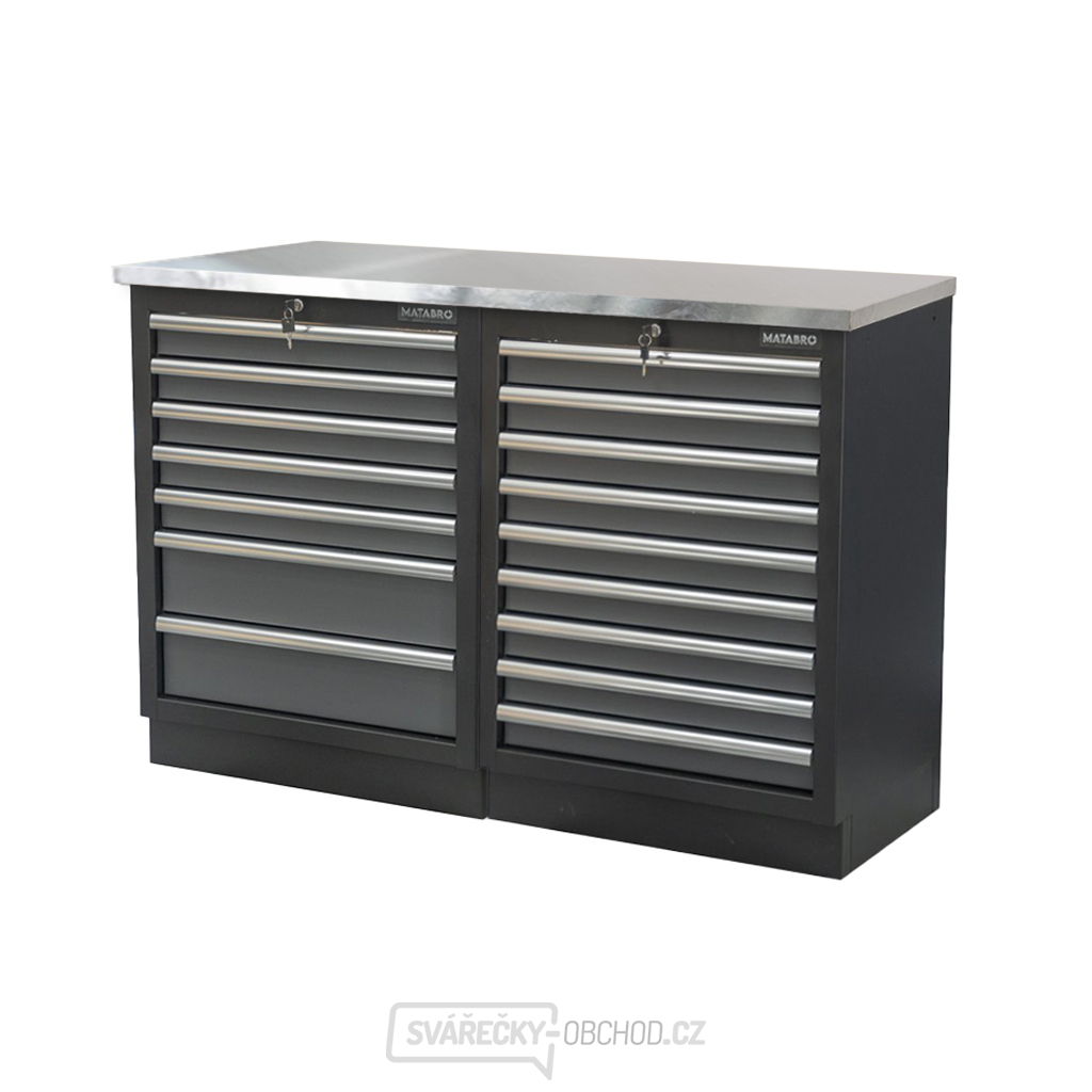 AKČNÍ SET Dílenská skříňka MB-TGC1307 a MB-TGC1309 s nerezovou pracovní deskou MB-TGW53S
