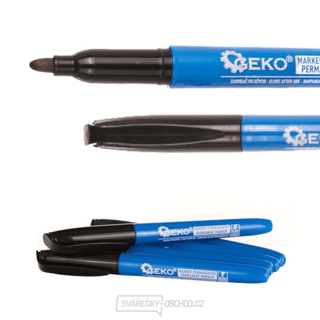 Permanentní černý tenký stavební fix - sada 5 ks