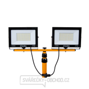 2x100W LED světlomet s teleskopickým konstrukčním stojanem a kabelem - studená bílá barva 6500K  náhled