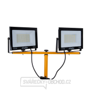 2x100W LED světlomet s teleskopickým konstrukčním stojanem a kabelem - studená bílá barva 6500K  náhled
