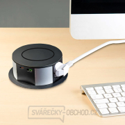 Solight 3z + USB A+C 20W PD, Wireless 10W, výsuvný blok zásuvek, 2m,  černý náhled