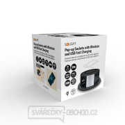 Solight 3z + USB A+C 20W PD, Wireless 10W, výsuvný blok zásuvek, 2m,  černý náhled