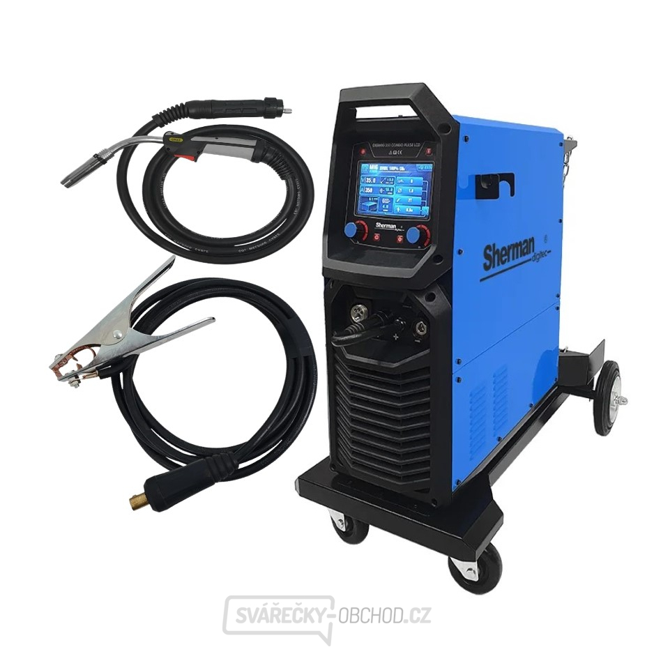 Synergický invertorový svařovací stroj DIGIMIG 351 COMBO PULSE LCD + Hořák + Kabely