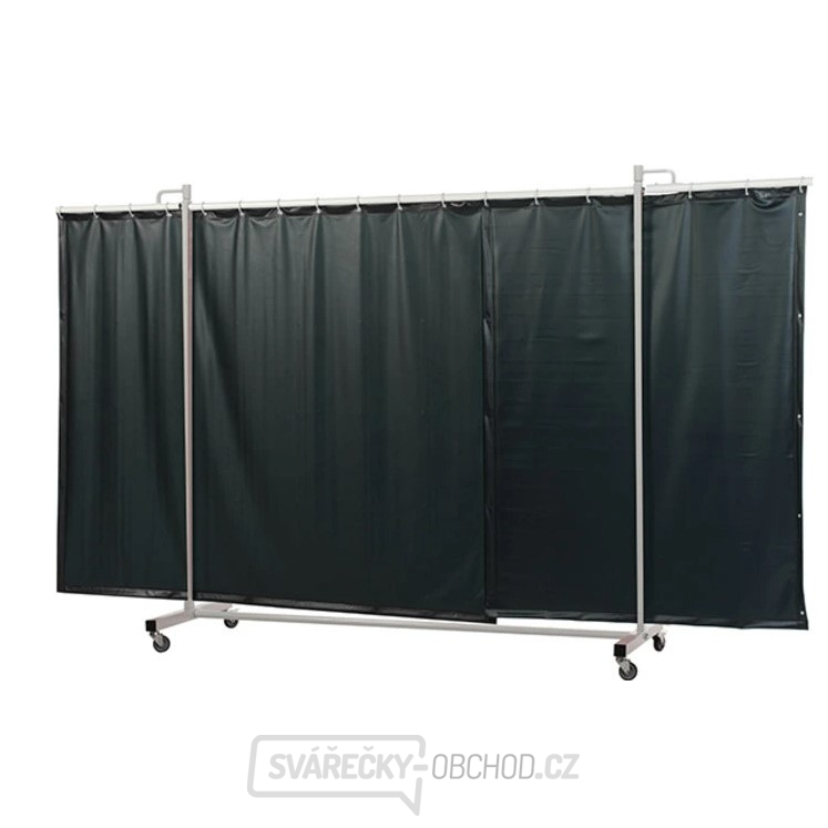 Svařovací zástěna CEPRO Robusto Triptych 355 cm Green 9 - výplň záclona