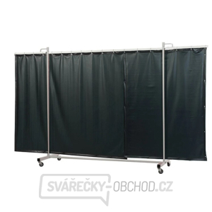 Svařovací zástěna CEPRO Robusto Triptych 355 cm Green 9 - výplň záclona Svařovací zástěna CEPRO Robusto Triptych 355 cm Green 9 - výplň záclona gallery main image