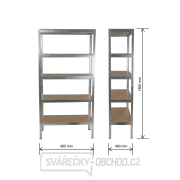 Policový regál | 5 polic | 900 x 400 x 1800 mm Matabro MB-SH01, Policový regál | 5 polic | 900 x 400 x 1800 mm Matabro MB-SH01, náhled