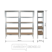 Policové regály | 2 ks | 5 polic | 900 x 400 x 1800 mm Matabro MB-SH02 Policové regály | 2 ks | 5 polic | 900 x 400 x 1800 mm Matabro MB-SH02 náhled