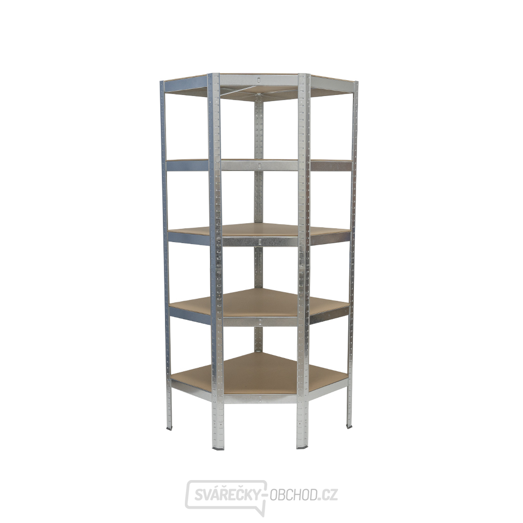 Rohový policový regál | 5 polic | 700 x 700 x 1800 mm Matabro MB-SH03