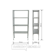 Celokovový policový regál | 4 police | 750 x 300 x 1500 mm Matabro MB-SH04 Celokovový policový regál | 4 police | 750 x 300 x 1500 mm Matabro MB-SH04 náhled