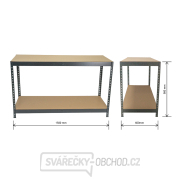 Pracovní stůl | 2 police | 1500 x 600 x 900 mm Matabro MB-SH05 náhled