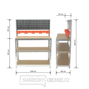 Policový regál s pracovní plochou | 3 police | 1000 x 400 x 1360 mm Matabro MB-SH07 Policový regál s pracovní plochou | 3 police | 1000 x 400 x 1360 mm Matabro MB-SH07 náhled