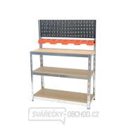 Policový regál s pracovní plochou | 3 police | 1000 x 400 x 1360 mm Matabro MB-SH07 Policový regál s pracovní plochou | 3 police | 1000 x 400 x 1360 mm Matabro MB-SH07 gallery main image