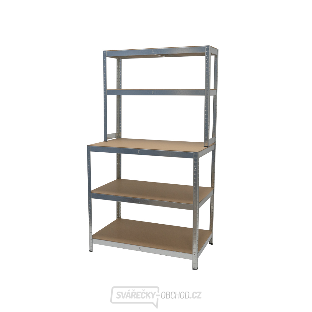 Policový regál s pracovní plochou | 5 polic | 1000 x 600 x 1800 mm Matabro MB-SH08