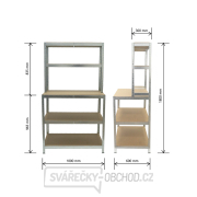 Policový regál s pracovní plochou | 5 polic | 1000 x 600 x 1800 mm Matabro MB-SH08 Policový regál s pracovní plochou | 5 polic | 1000 x 600 x 1800 mm Matabro MB-SH08 náhled