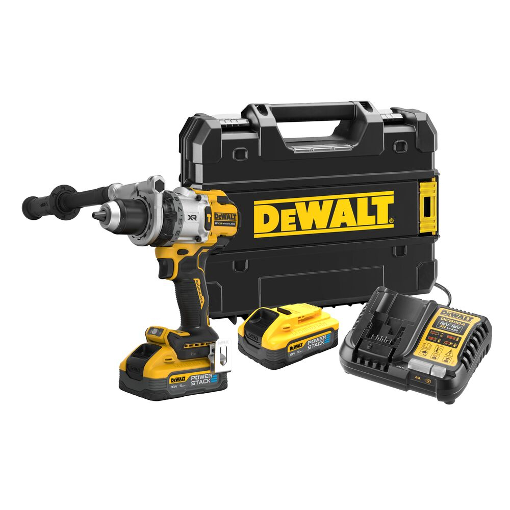 Levně AKU vrtačka s příklepem DeWALT DCD1007H2T 18V 2x 5,0Ah PWST DCD1007H2T
