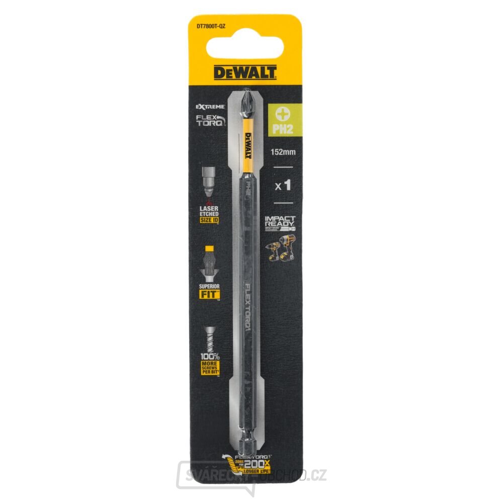 1 Bit - PH2 FLEXTORQ DeWALT DT7800T, délka 152 mm