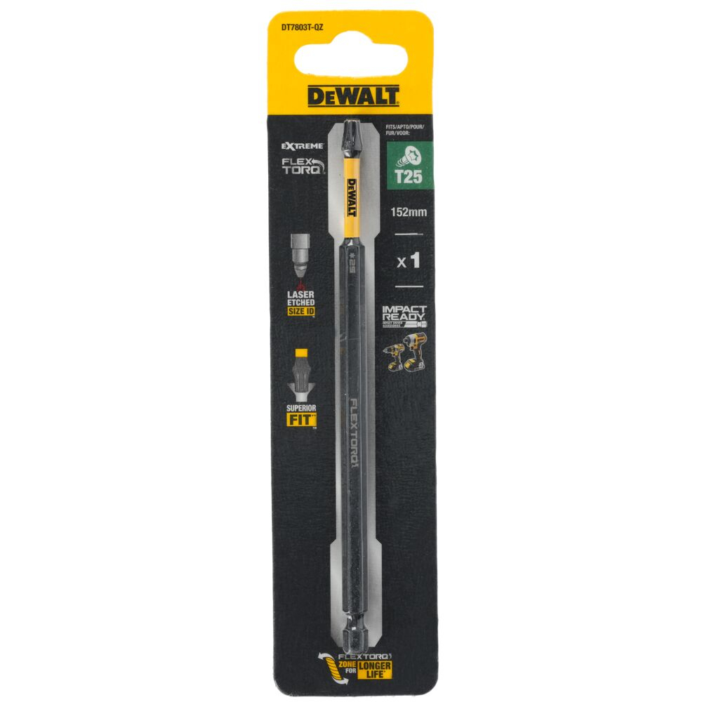 1 Bit - T25FLEXTORQ DeWALT DT7803T, délka 152 mm DT7803T