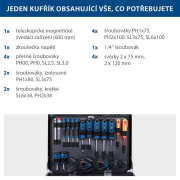 Hliníkový kufr s nářadím Scheppach TB 200, 141 dílů Náhled