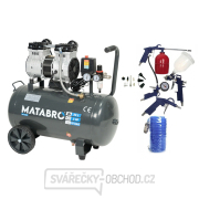 AKČNÍ SET SETMB-K202, Bezolejový kompresor 50l, 230V, 2 písty s příslušenstvím | 2000W | Matabro AKČNÍ SET SETMB-K202, Bezolejový kompresor 50l, 230V, 2 písty s příslušenstvím | 2000W | Matabro gallery main image