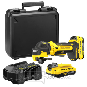 Bezuhlíková oscilační bruska Stanley V20, 2 x 2.0Ah, kitbox Bezuhlíková oscilační bruska Stanley V20, 2 x 2.0Ah, kitbox gallery main image