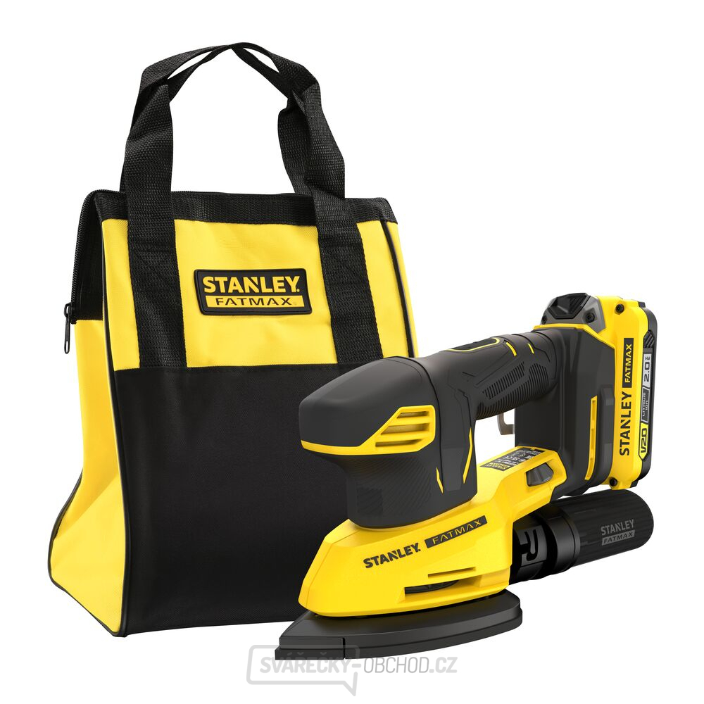 Vibrační Delta bruska Stanley V20, 1 x 2.0Ah, brašna