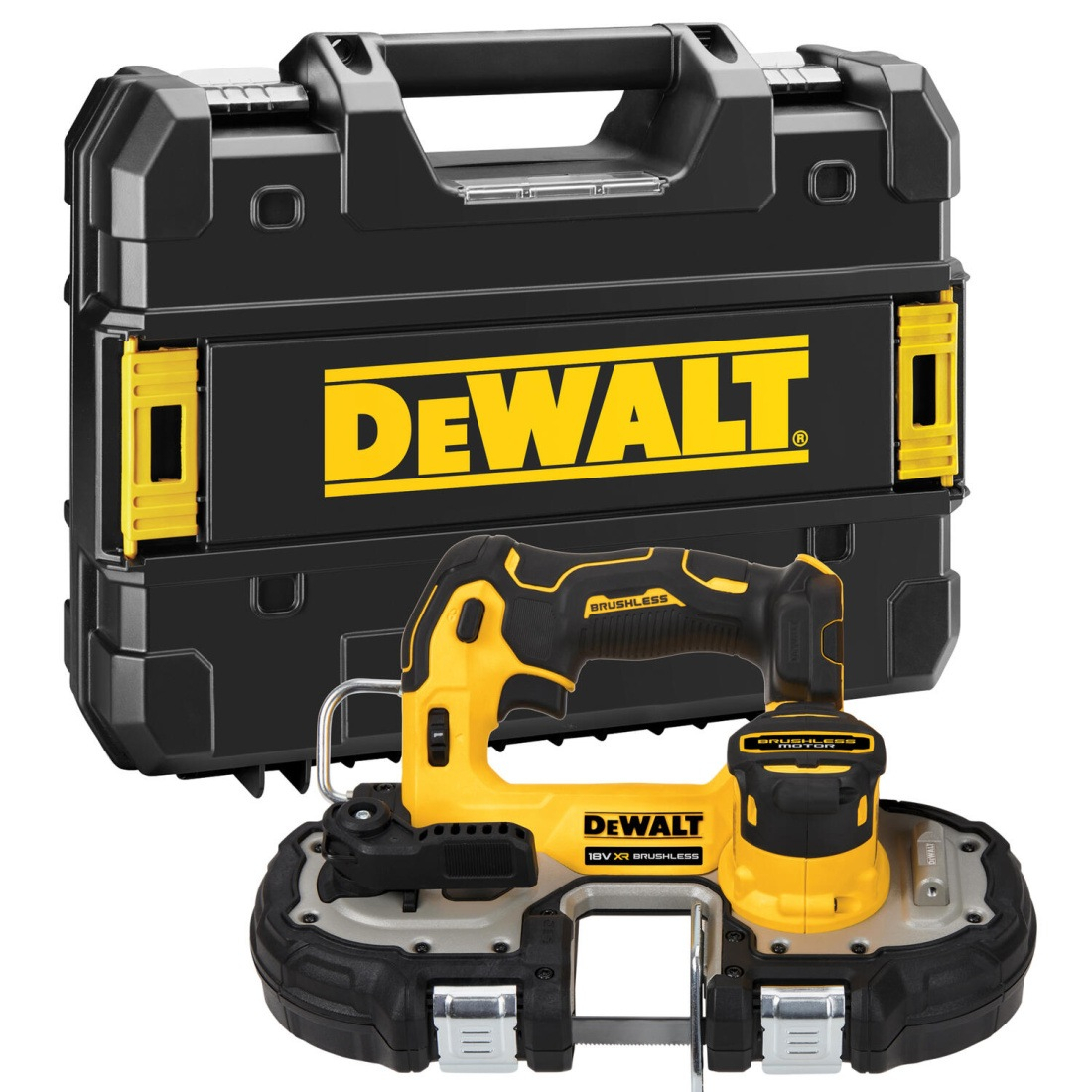 AKU pásová pila DeWALT DCS377NT 18V, bez aku a nabíječky, Tstak DCS377NT
