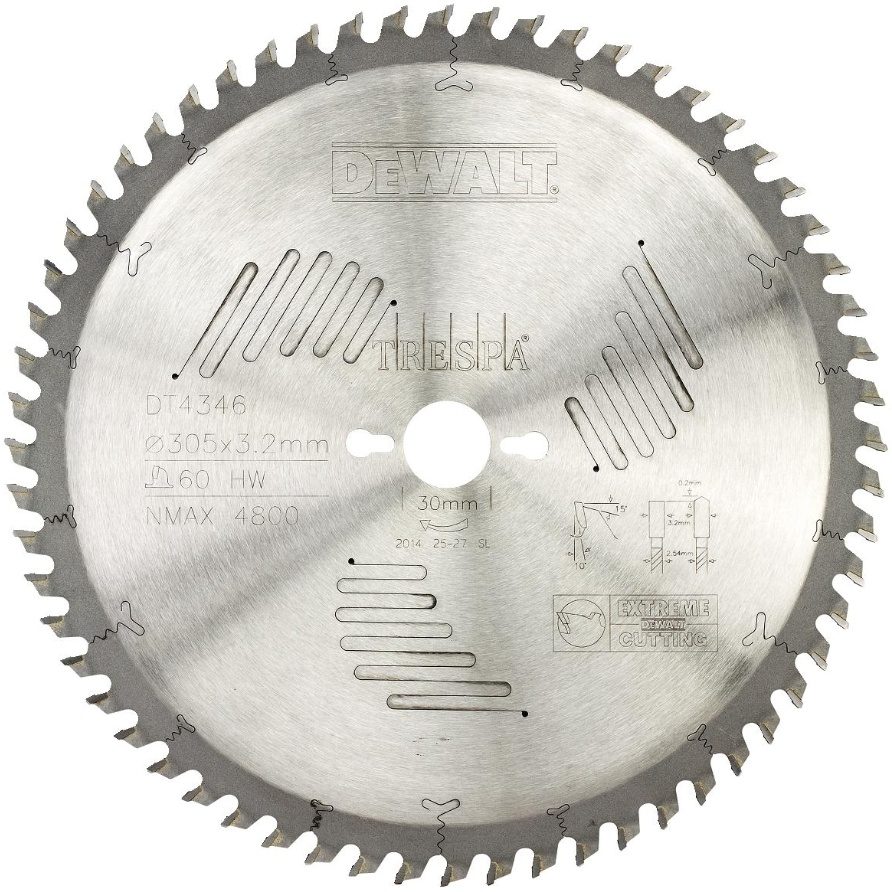 Pilový kotouč DeWALT DT4346 TRESPA, 305 x 30 mm, 60 zubů DT4346