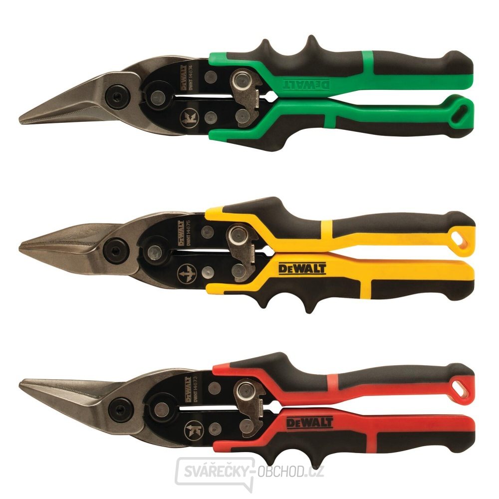 Nůžky na plech - sada 3 ks Aviation DeWALT DWHT14676-0 