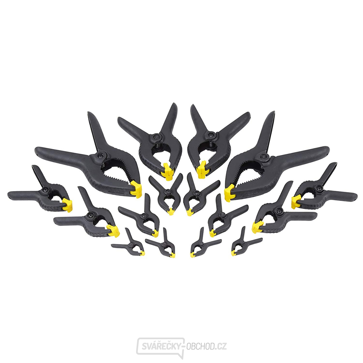 16dílná sada malých svorek Stanley