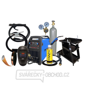 Invertorová svářečka Digimig 202 M-POWER + Hořák + kabely + Kukla + Drát + Sprej + Vozík + Plná Láhev Co2 gallery main image