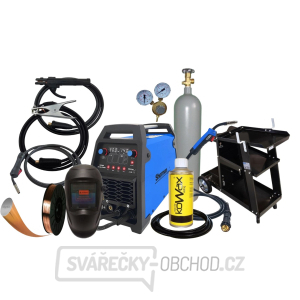 Invertorová svářečka Digimig 202 M-POWER + Hořák + kabely + Kukla + Drát + Sprej + Vozík + Láhev Co2 + Hořák 4m gallery main image