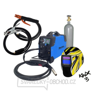Invertorová svářečka Sherman MIG 180 Easywork + Hořák + Kabely + kukla KWX3 + magnet + Plná lahev CO2  Invertorová svářečka Sherman MIG 180 Easywork + Hořák + Kabely + kukla KWX3 + magnet + Plná lahev CO2  gallery main image