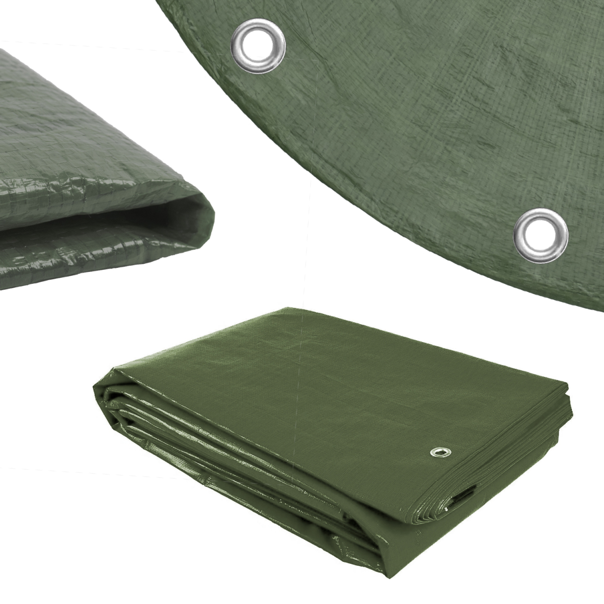 Levně Plachta kulatá Procraft GT4120g/m2 nepromokavá s oky 4 m zelená | GT4 GT4