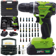 Aku vrtací šroubovák Procraft SPA20BL1B se sadou bitů BS-32 | SPA20BL1B/BS-32 Aku vrtací šroubovák Procraft SPA20BL1B se sadou bitů BS-32 | SPA20BL1B/BS-32 gallery main image