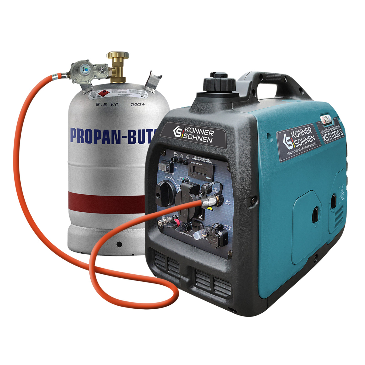 Levně Invertorová elektrocentrála LPG/benzín Könner & Söhnen KS 3100iG S 4260405365562