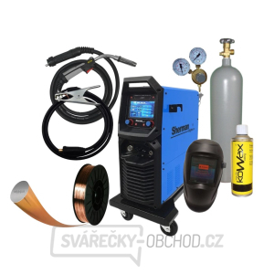 Synergický invertorový svařovací stroj DIGIMIG 351 COMBO PULSE LCD + Hořák + Kabely + Kukla + Láhev Co2 gallery main image