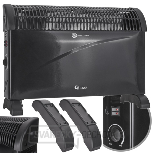 Černý konvektor s termostatem 2000W
