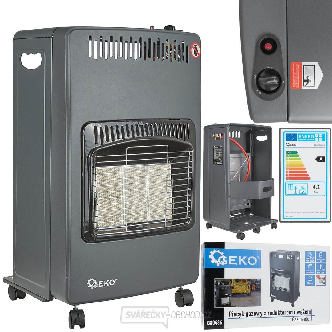 Plynové topidlo GEKO 4,2kW + redukce a hadice